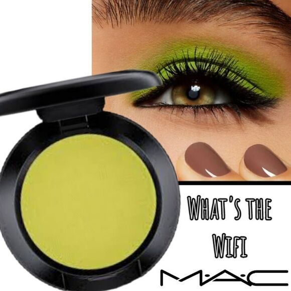 MAC What's The WIFI Neon Green Eyeshadow - Picture 1 of 15